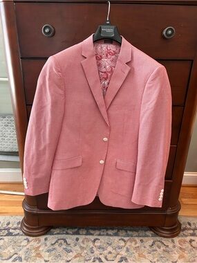 Madison Dusty Pink Men's Blazer with Paisley Lining